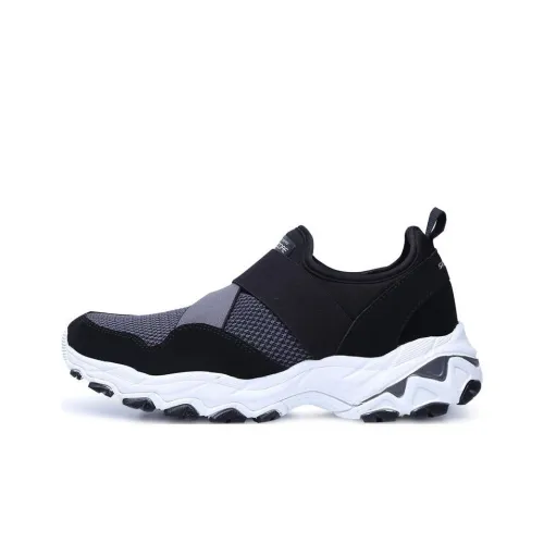 Skechers Encore Устойчивый к истиранию Дышащий Низкий Топ Спортивная Повседневная Обувь Женская Черная