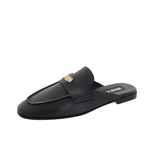 MIU MIU Домашние тапочки Женские Черные