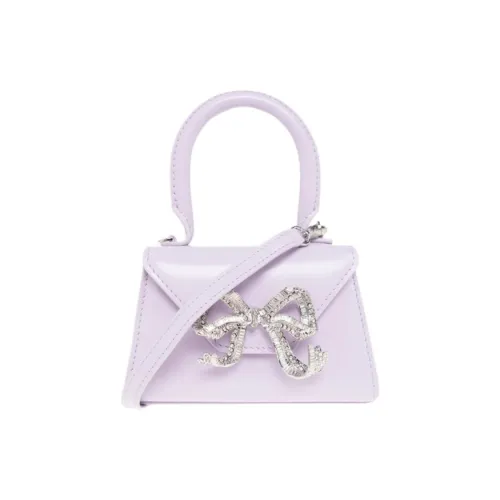 Self Портрет Коровья кожа Сумка через плечо Сумка Micro Женская Фиолетовая