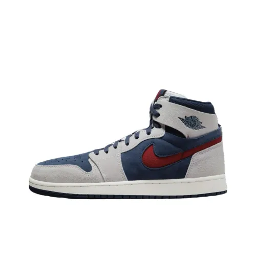 JORDAN Air Jordan 1 Винтажные баскетбольные кроссовки High Top Синий Серый Унисекс