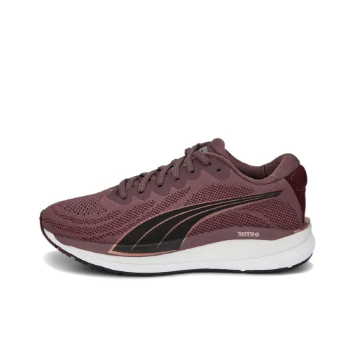 PUMA Magnify Nitro Knit Slip-Resistant Abrasion-Resistant Low Top Беговые кроссовки Женские Умбра