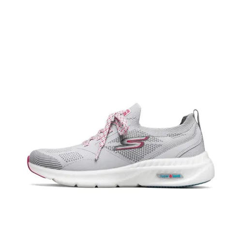 Skechers Go Run Hyper Burst Low Топ Беговые кроссовки Женские Серый Розовый