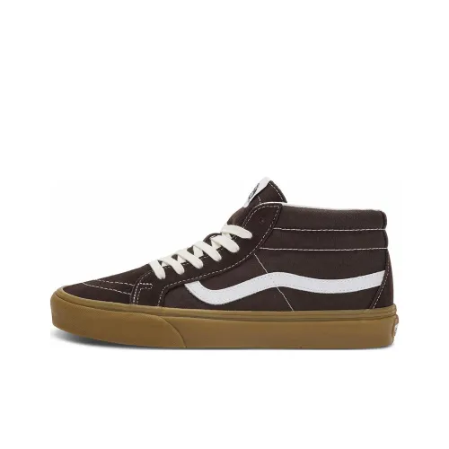 VANS SK8 MID Топ Скейтборд Кроссовки Унисекс Черный Коричневый