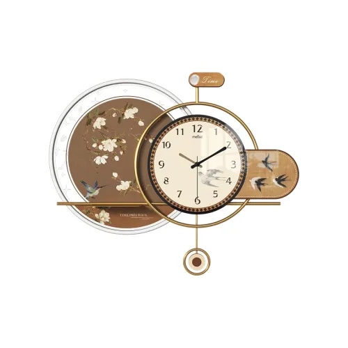 Meishida Sweeping Seconds Movement Унисекс Настенные часы Бежевый