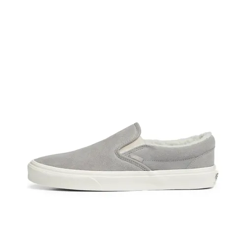 Vans Slip On Series Cozy Hug Low Скейтборд Кроссовки Unisex Серый