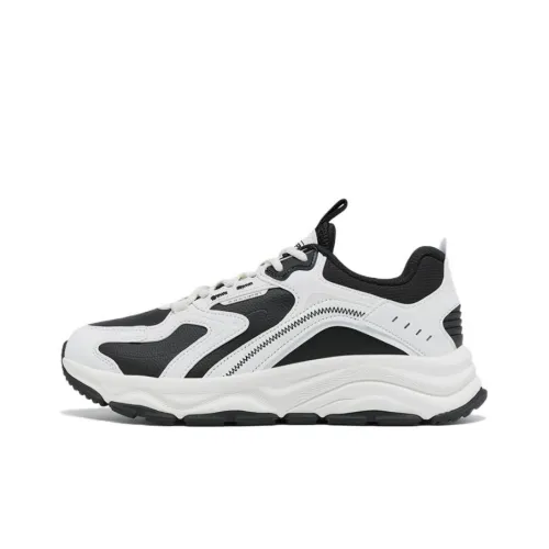 XTEP Chibi 1,0 Амортизация Износостойкий Низкий Топ Спортивная Повседневная Обувь Мужская Черно-Белая