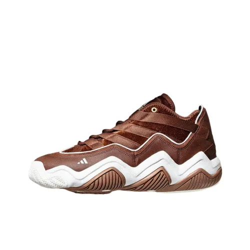 Adidas Originals Top Ten 2010 Низ Резистентный Низкий Топ Винтажные Баскетбольные Кроссовки Мужские Коричневые