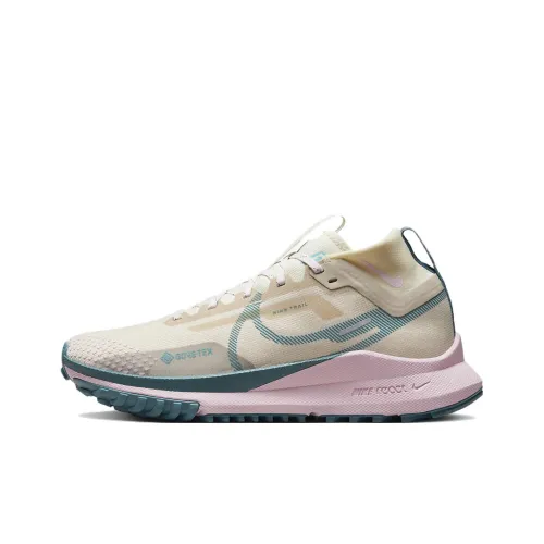 Nike Pegasus Trail 4 Амортизаторы Шок Устойчивость к истиранию Низкие Кроссовки для бега по пересеченной местности Женские Белый Dune