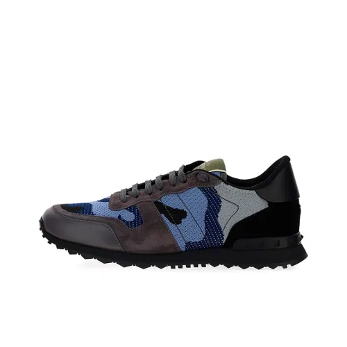 Valentino Rockrunner Low Топ Спортивная Повседневная Обувь Мужская Черный Синий