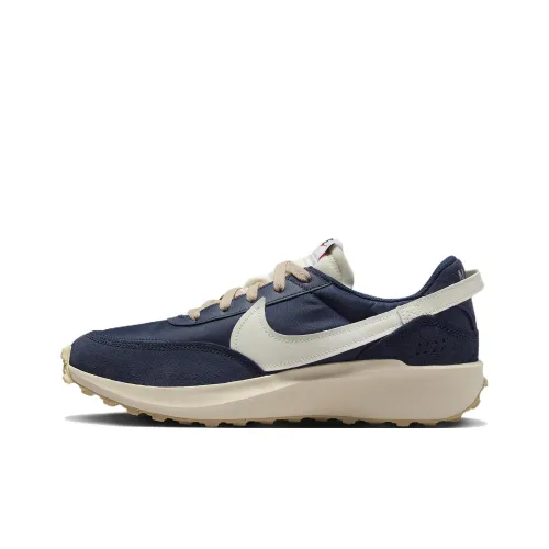 Nike Waffle Debut Амортизаторы Шок Резистентность к Износу Низкая Юбка Топ Кэжуал Унисекс Синий Белый