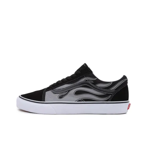 Vans Old Skool Collection Reflective Flame Low Top Скейтборд Кроссовки Unisex Черный Серый