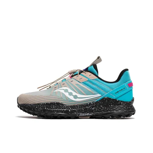 Saucony Mad River Rapid TR2 Противоскользящий Устойчивый к истиранию Низкий Топ Беговые кроссовки Унисекс Синий Серый