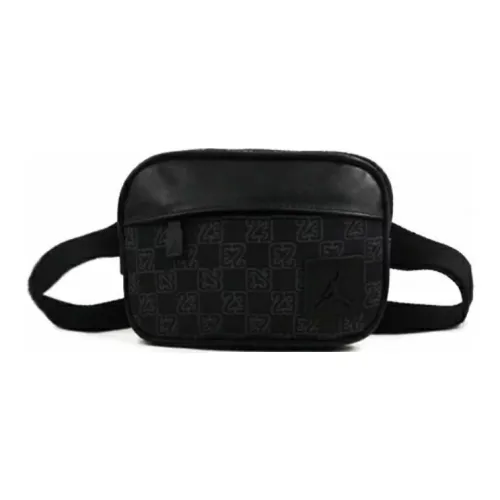 Джордан Жаккардовая ткань Сумка через плечо Стандартная Унисекс Черная