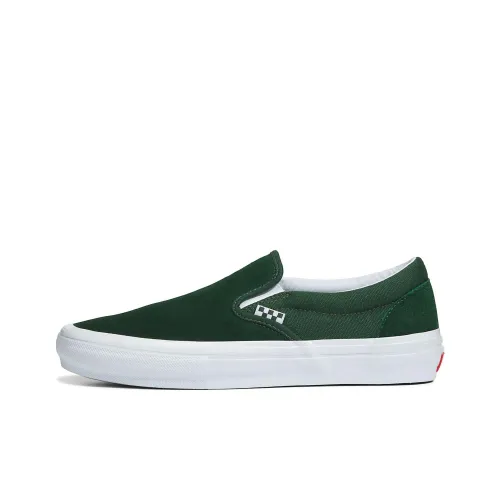 VANS Slip On Series Обернутый Skate Low Топ Кроссовки для скейтбординга Унисекс Зеленый