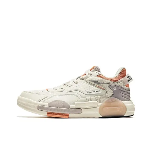 Erke Wu Long Series Амортизация Легкий Низкий Топ Скейтборд Кроссовки Мужские Серый Оранжевый