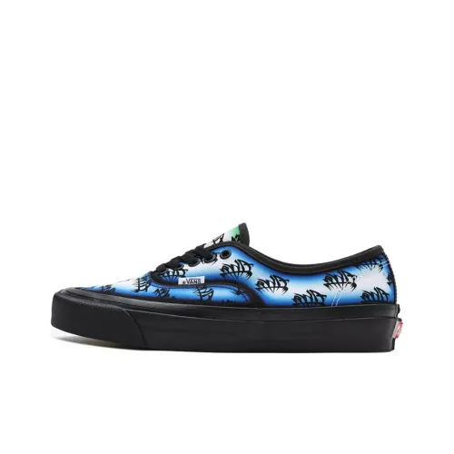 Tony Alva x VANS Authentic Series 44 DX Low Скейтборд Кроссовки Unisex Черный Синий Фиолетовый