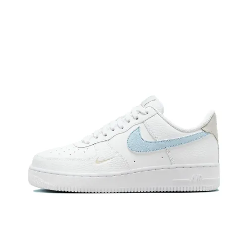 Nike Air Force 1 Slip Resistant Abrasion Resistant Легкий Низкий Топ Скейтбординг Кроссовки Женские Белые Синие