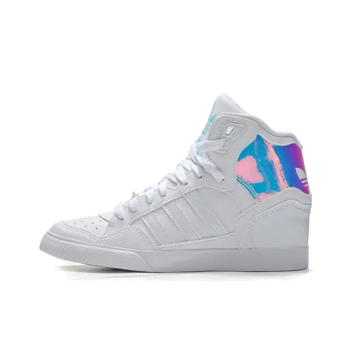 Adidas Originals Extaball Up Slip Resistant Abrasion Resistant High Топ Скейтборд Кроссовки Женские Белые