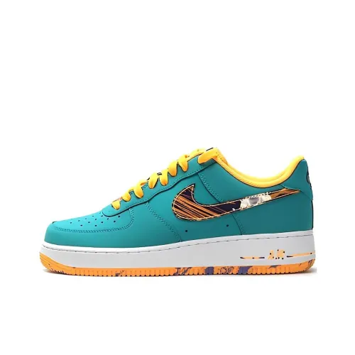 Nike Air Force 1 Low Slip Resistant Abrasion Resistant Low Топ Скейтборд Кроссовки Зеленый Желтый