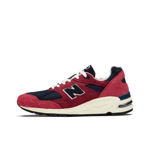 New Balance NB 990 V2 Low Топ Беговые кроссовки Унисекс Бургунди Сделано в США