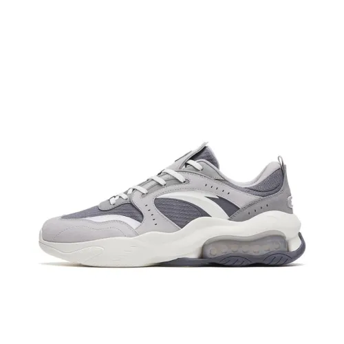 ANTA Kaiyuan 982 Slip Устойчивый Устойчивый к истиранию Устойчивый к отскоку Низкий Топ Повседневный Мужской Ночной Туман Серый