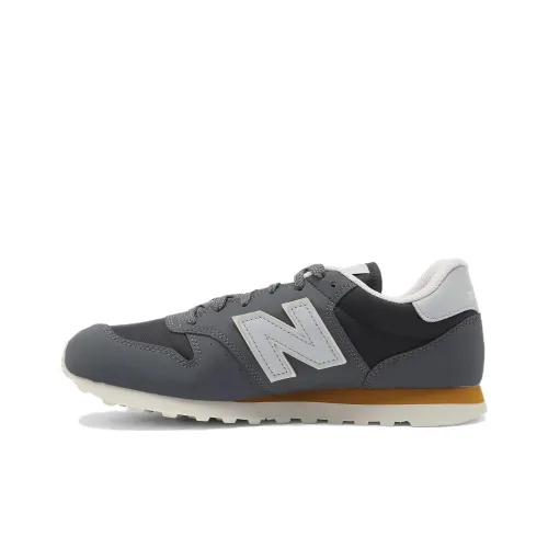 New Balance NB 500 Противоскользящие Устойчивые к истиранию Низкие Беговые кроссовки Серого цвета
