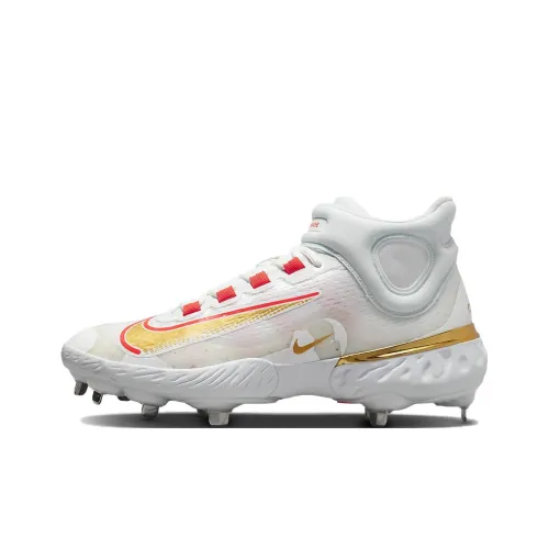 nike Alpha Huarache Elite 4 MID Амортизаторы Slip-resistant Abrasion-resistant MID Топ Тренировочные Кроссовки Мужские Белые