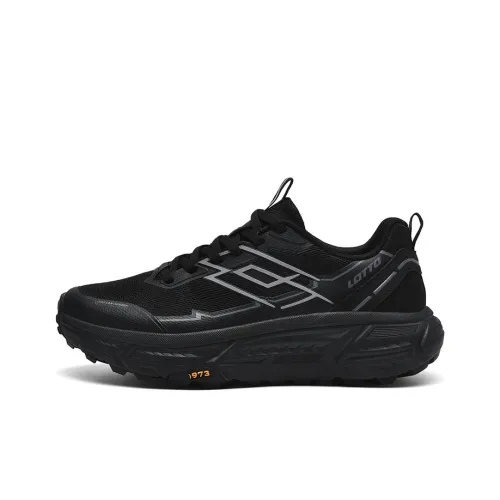 LOTTO Slip-resistant Abrasion-resistant Breathable Lightweight Low-top Hiking Shoes Men's Black Лотто Противоскользящий Устойчивый к истиранию Дышащий Легкий Низкий верх Походная обувь Мужская Черный