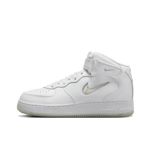 Nike Air Force 1 MID Топ Скейтборд Кроссовки Унисекс Белый Драгоценный камень