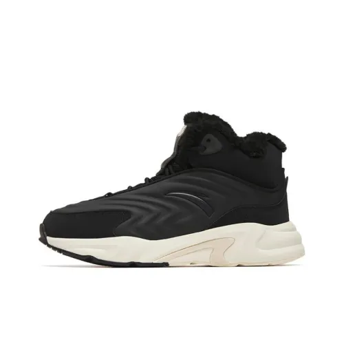 ANTA Walker Slip-Resistant Abrasion-Resistant Thermal High-Top Sports Casual Shoes Women's Black ANTA Walker Противоскользящий Устойчивый к износу Термический Высокий Топ Спортивная Повседневная Обувь Женская Черная