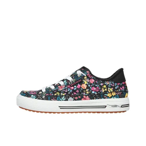 Skechers Arch Fit Series Arcade Low Топ Скейтборд Кроссовки Женские Черный Многоцветный Цветочный