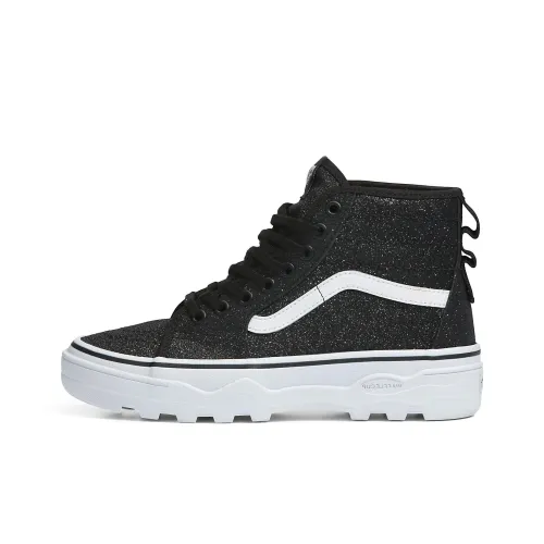 Vans SK8 Блестящий розовый Sentry High Топ Кроссовки для скейтбординга Унисекс Черный белый