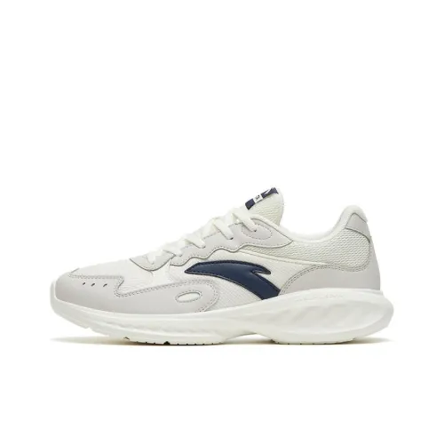 ANTA Nebula Shock Absorbers Противоскользящие Устойчивые к износу Низкий Топ Повседневные Беговые кроссовки Мужские Белый Серый Синий