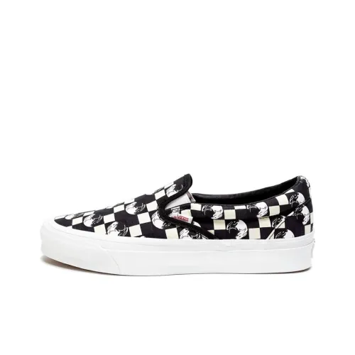 Vans Slip On Series OG Classic Abrasion Resistant Low Top Скейтборд Кроссовки Unisex Черный Белый