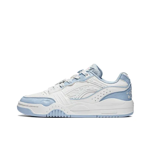 LINING Yuebai Амортизация Легкий Низкий Топ Скейтборд Кроссовки Женские Белые Синие