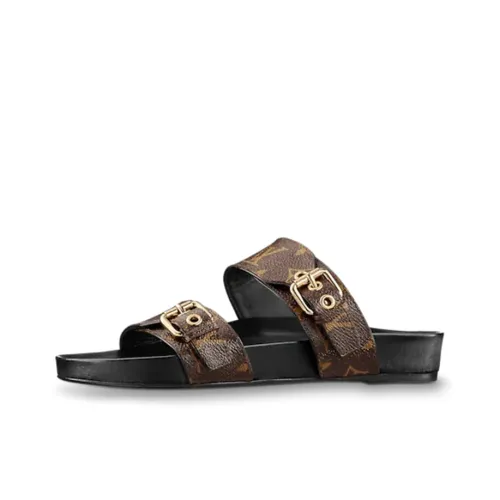 LOUIS VUITTON Bom Dia Слипоны Женские Коричневый