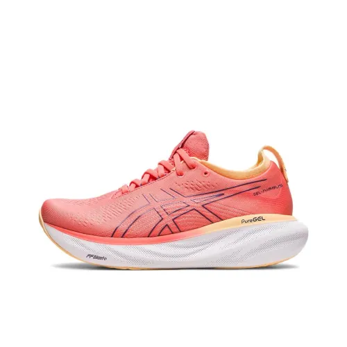Asics Гель Nimbus 25 Low Топ Повседневные Беговые Кроссовки Женские Оранжевые