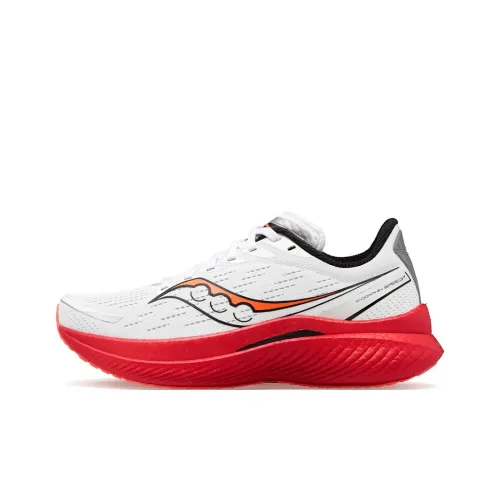 Saucony Endorphin Speed 3 противоскользящие устойчивые к истиранию низкий топ беговые кроссовки мужские белый и красный ширина D
