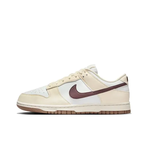 NIKE Dunk Кроссовки для скейтбординга Низкие Белые, бежевые, коричневые Женские