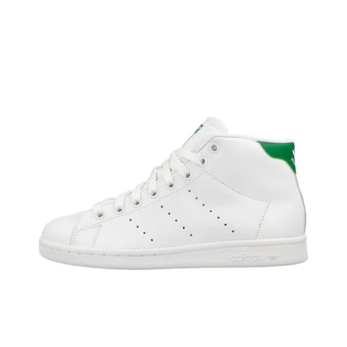 Adidas Originals Stan Smith MID Спортивный Модный Противоскользящий Устойчивый к истиранию MID Топ Скейтборд Кроссовки Мужские Белые