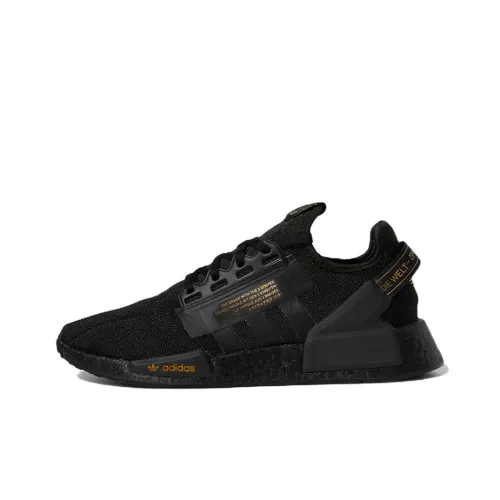 Adidas Originals NMD_R1 V2 Slip Resistant Abrasion Resistant Легкий Низкий Топ Повседневная Обувь Унисекс Черный
