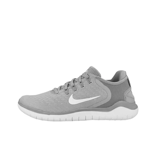 Nike Free RN 2018 Амортизация Устойчивый к истиранию Дышащий Легкий Низкий Топ Беговые кроссовки Мужские Серый