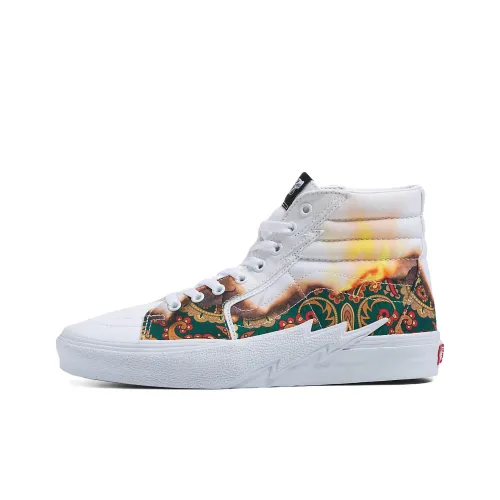 VANS SK8 Chrome Flash High Top Скейтборд Кроссовки Унисекс Белый Черный