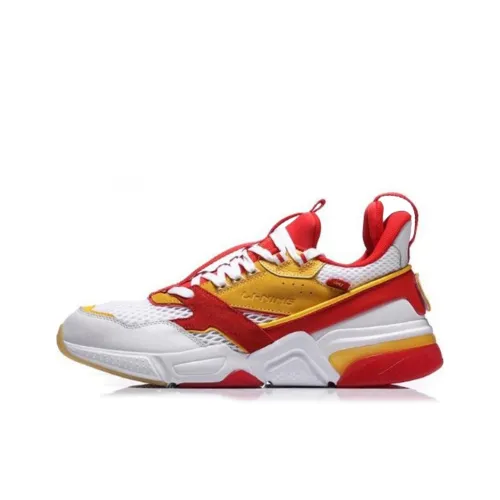 Подкладка 001 противоскользящие устойчивые к истиранию низкий топ беговые кроссовки мужской белый красный желтый