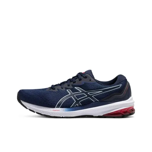 Asics GT 1000 11 Устойчивый к истиранию Дышащие Низкие Кроссовки для Бега Мужские Синие Ширина 2E