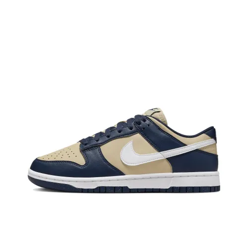 Nike Dunk Low Топ Скейтборд Кроссовки Женские Бежево-Синие