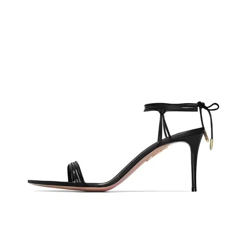 AQUAZZURA Trouble Maker One Strap Sandals 7,5cm Women's Black AQUAZZURA Trouble Maker One Ремешок Сандалии 7,5см Женские Черные
