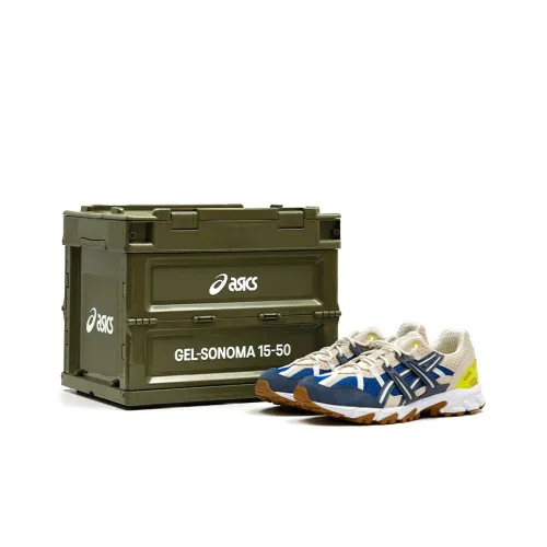 Asics Gel Sonoma 15 50 Low Топ Беговые кроссовки Мужские Бежевый Серый Синий Особенный Коробка Лимитированная серия