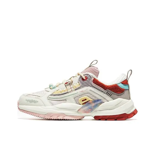 Erke Теплый Sun Легкий и Дышащий Низкий Топ Утепленный Спортивная Повседневная Обувь Женская Розовый Белый