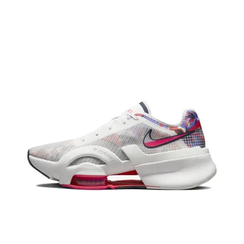 Nike Air Zoom SuperRep 3 Амортизаторы Shock Absorbers Противоскользящие Устойчивые к истиранию Низкий Топ Кроссовки для тренировок Женские Белые Розовые